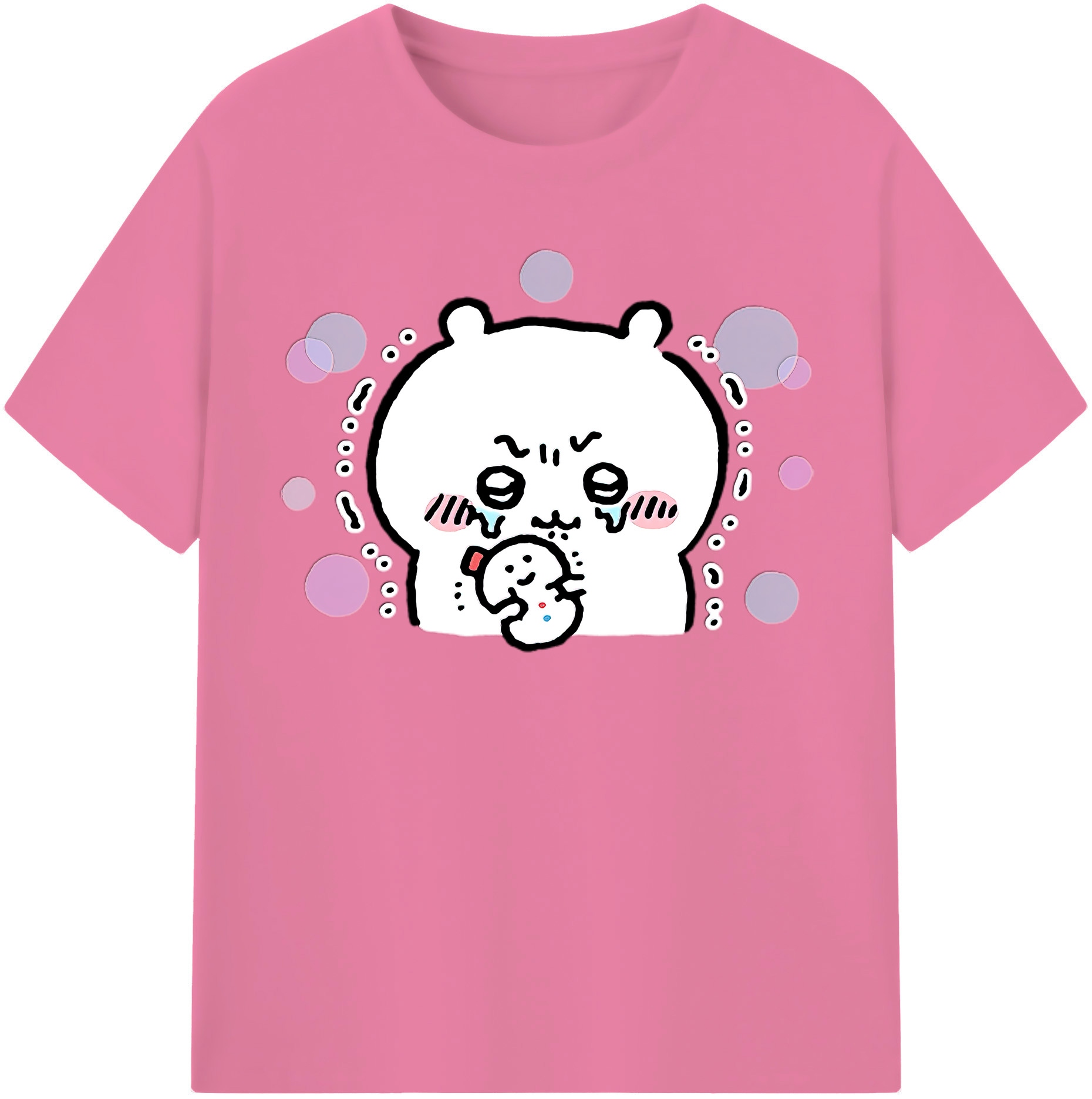 （画像用） ちいかわ ちいかわ Chii-kawa chiikawa 綿100％半袖Tシャツ（フロントプリント）